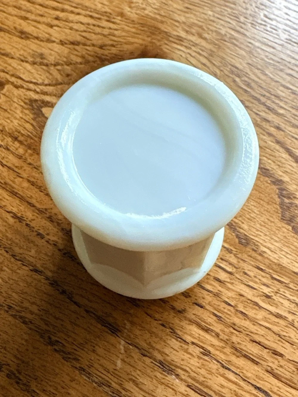 Vintage Milk Glass Small Cream Jar